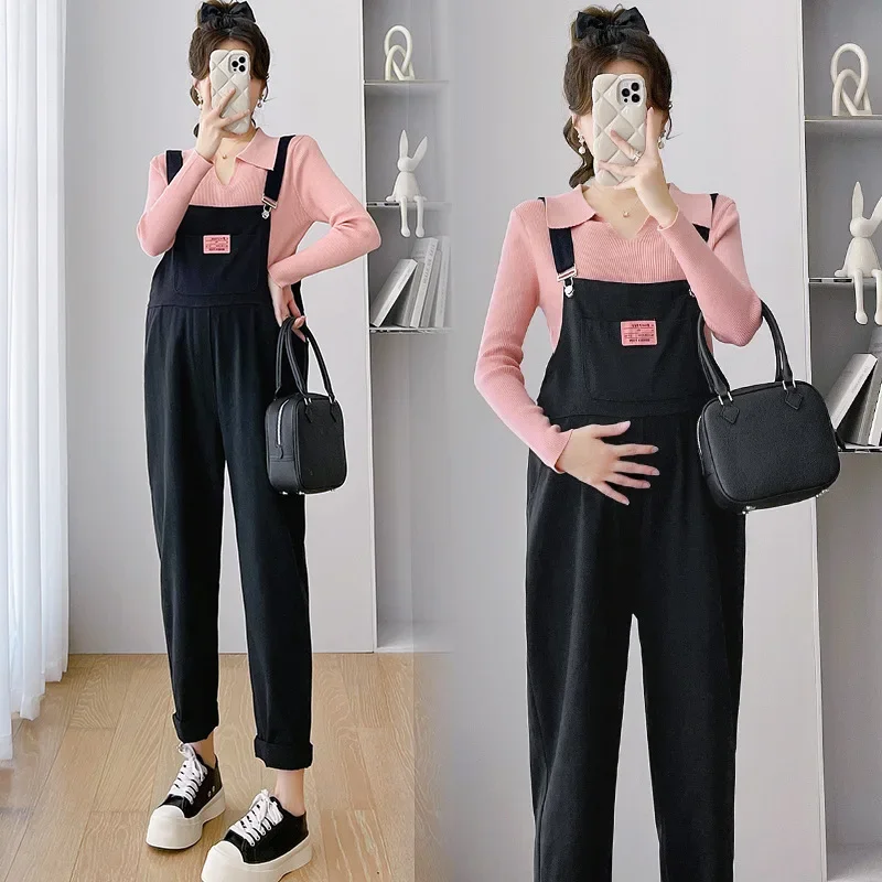 Real Shot Popular Pregnant Women Outfit Overalls Set Maternity Clothing Brand None AE Origin Mainland China Children's Products