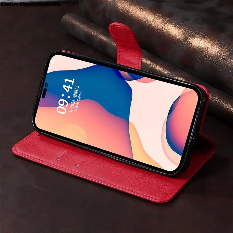 Sleek Magnetic Wallet Phone Case with Stand and Card Holder