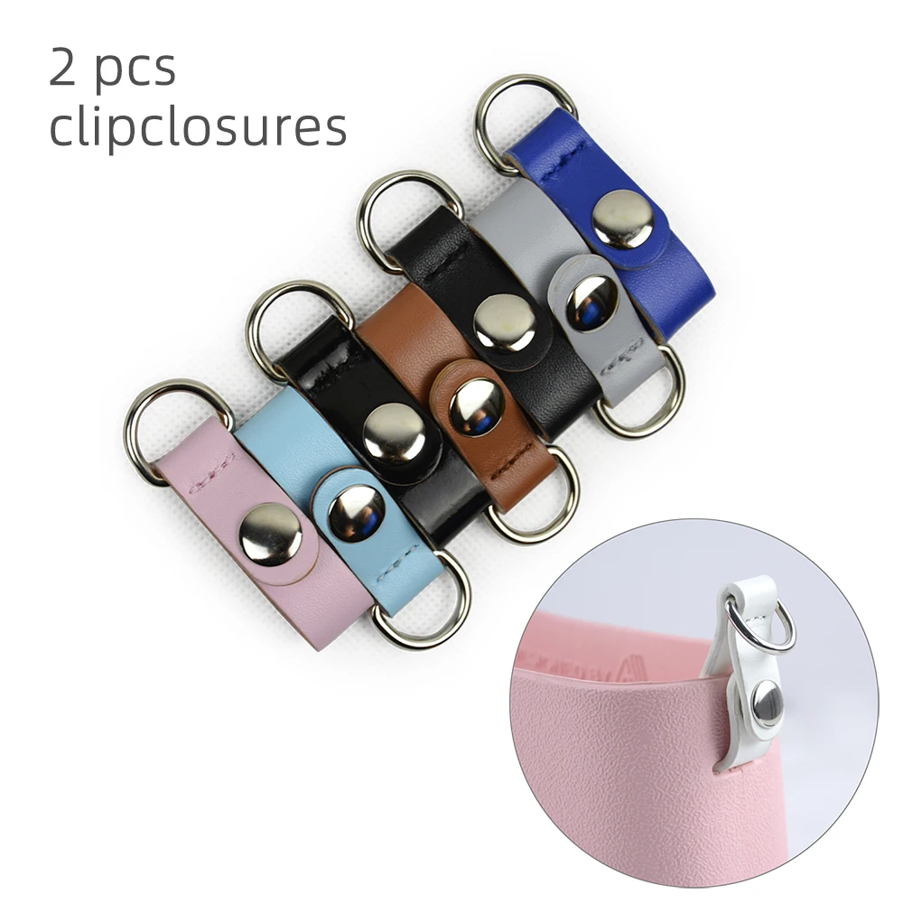 Premium Faux Leather Strap Clip Closure Attachment - Elegant Hook Clips