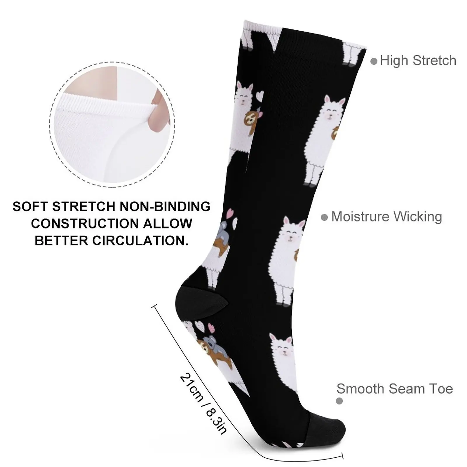 Alpaca llama sloth koala girl gift Socks Socks set Socks with print