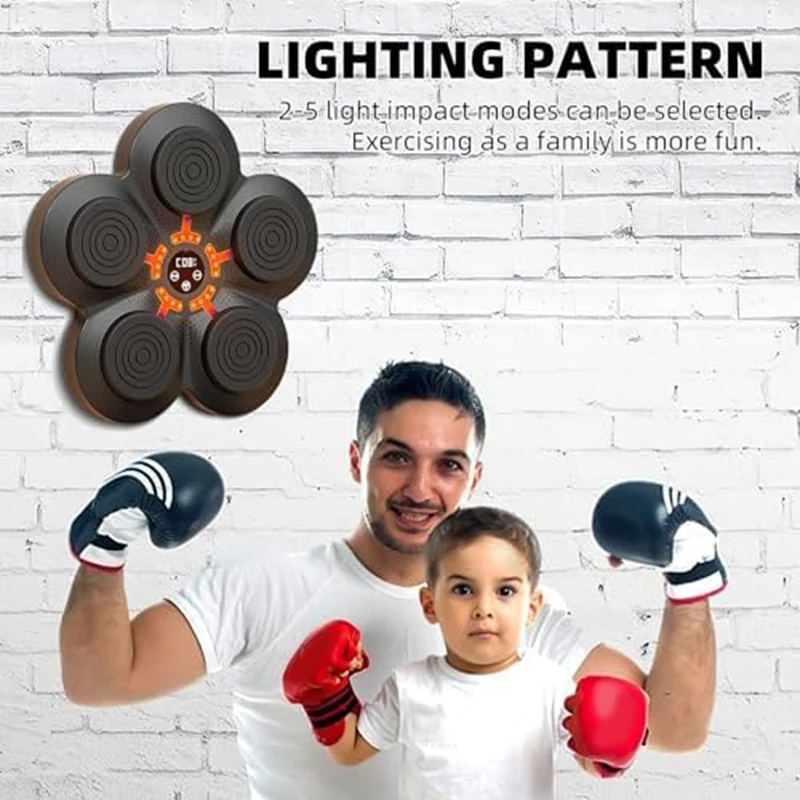Boxing Traing Machine Wall Mat for Children,Smart Music Boxing Equipment Wall Mounted Punching Training Device,Adult-BLife