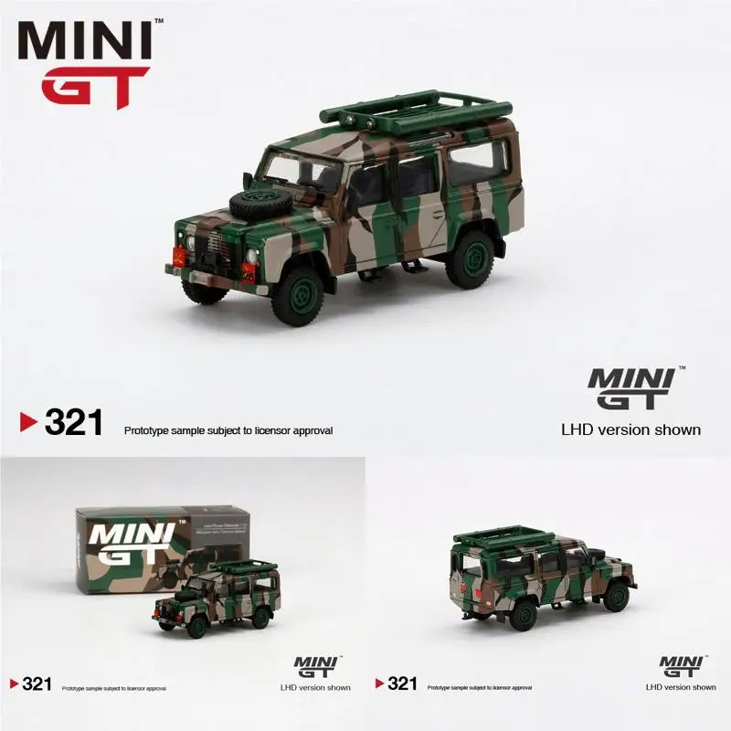 

TSM Minigt 1/64 #321 Land Rover Defender 110 Malaysian Army Harimau Belang Die-cast alloy car model toy collection gifts