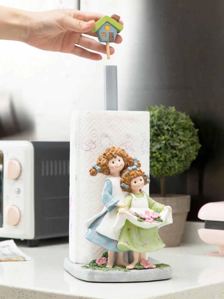 European kitchen paper towel holder Roll paper towel holder Dining Room Bedroom Creative napkin holder living room decoration 4