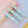 2025 New Style Jinhao Transparent Ice Blue Fountain Pen Luxury Gold/silver Clip, 12.4mm Inking Pens, Smooth Writing EF/F/M 1