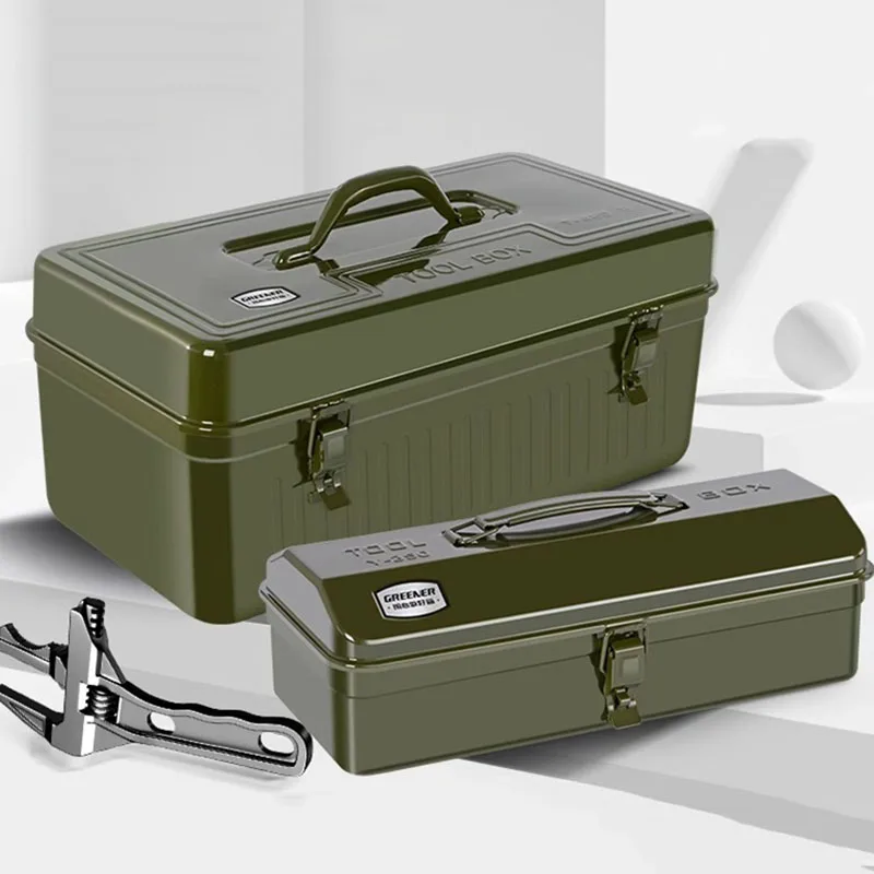 Multifunctional Hardware Toolbox Metal Suitcase Home Vehicle