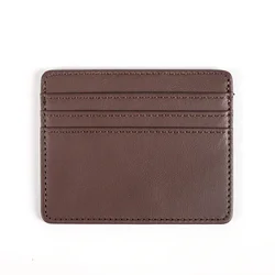 Premium PU Leather Slim Wallet with Multi Card Slots and RFID Protection (Coffee)