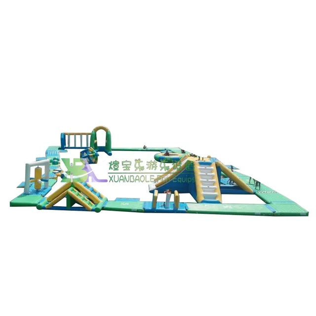 Fun For Wake Island Inflatable Water Park Inflatable Floating Adventure Water Obstacle 6