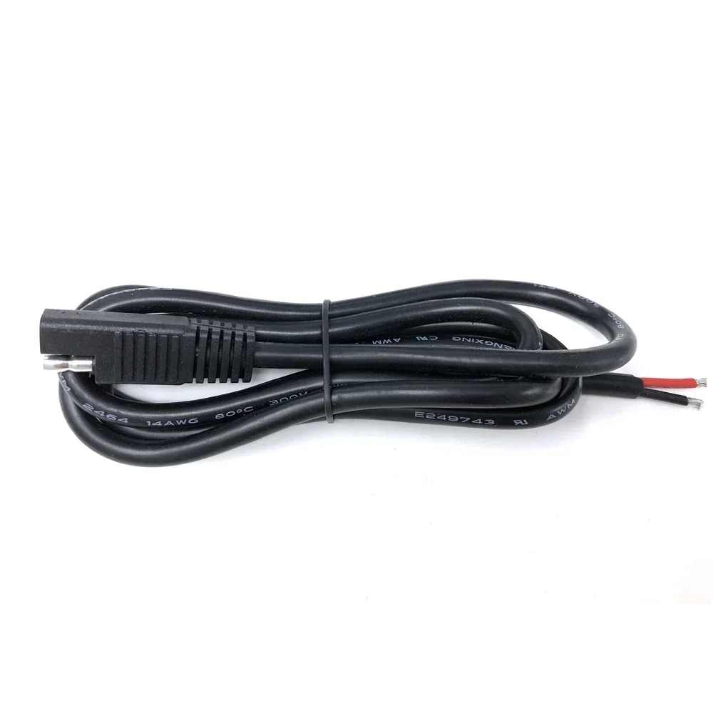 100cm SAE Connector DIY 2 Pin Lug Cable Battery Charger Quick Disconnect SAE Extension Cord 14AWG for Motorcycle / Car / Tractor