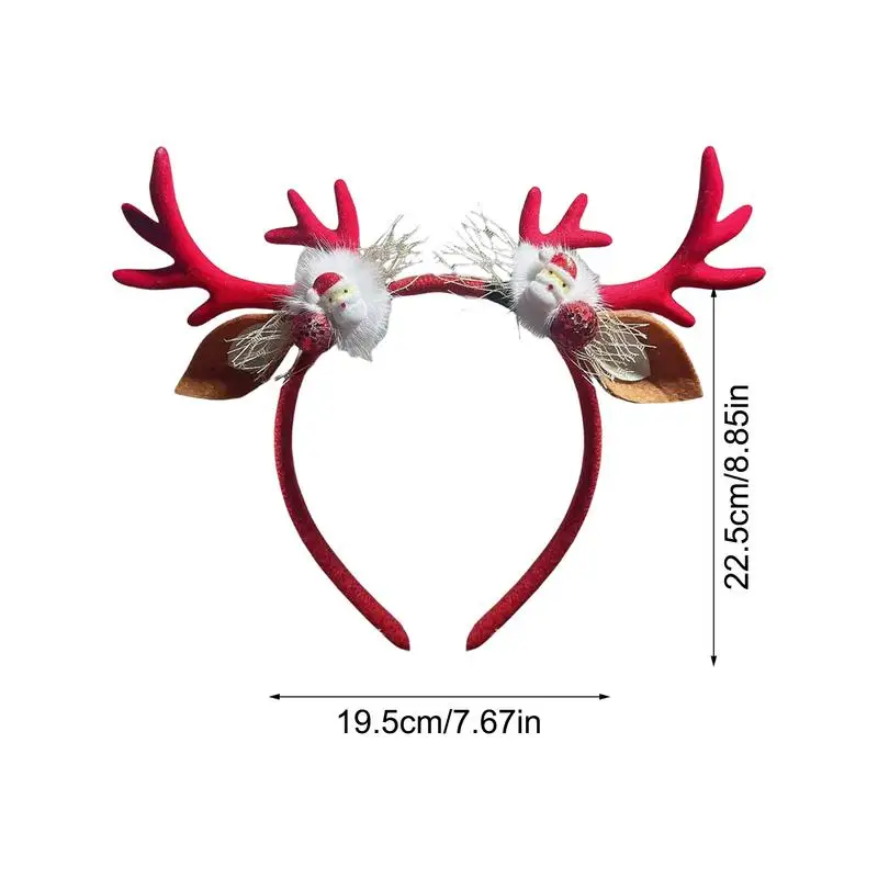 Elk Antler Headband Realistic Dress Up Costume Headband Cute Hairband Headpiece For Christmas Holiday Dress Up Hairhoop Face