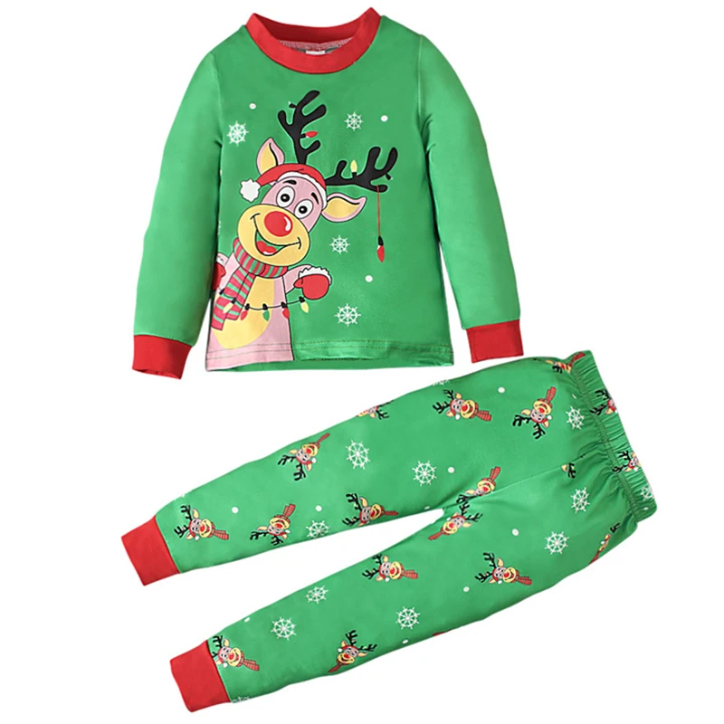 

2Piece Fall Kids Clothes Boys Cartoon Print Cotton Long Sleeve Tops+Pants Toddler Christmas Outfit Baby Boutique Clothing BC1285