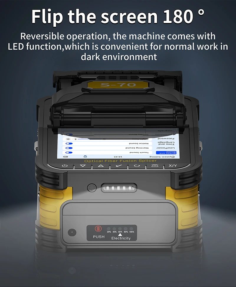Six Motors Fiber Optic Fusion Splicer S-70/A-5/FS-60F/AUA-70F Optical Fiber Core