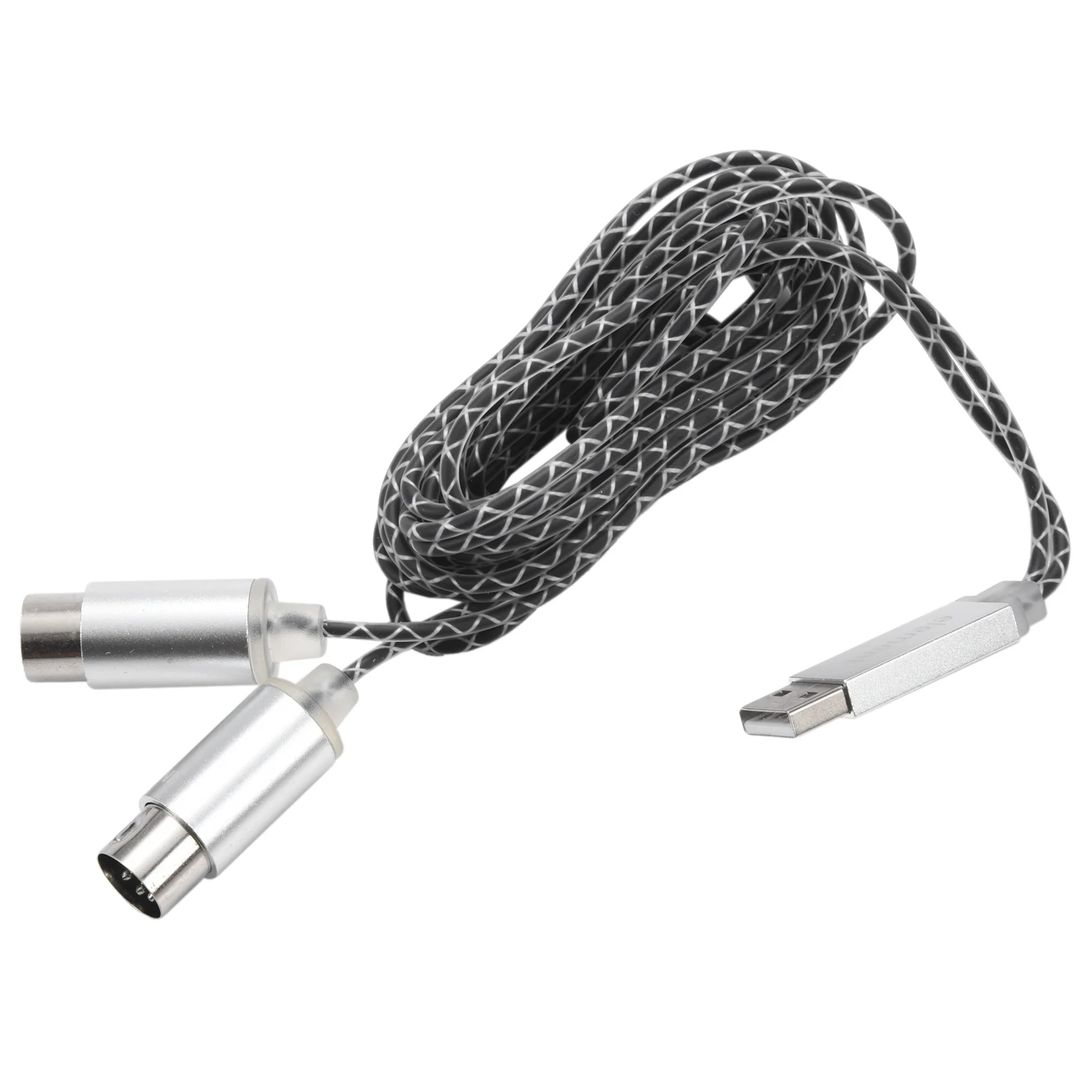 MIDI Cable to USB IN-OUT Converter Professional MIDI Interface Indicator Light FTP Processing Chip Metal Shell electronic musical instrument midi control keyboard
