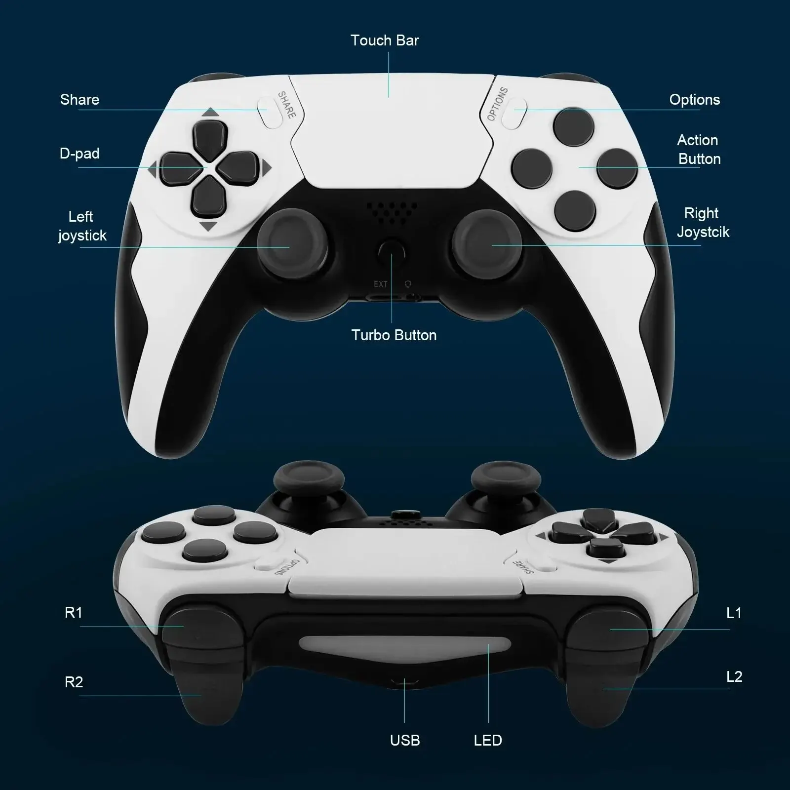 GAMINJR  Ʈѷ BT е  , PS4 PS3 PC ġе ũ ̾ Ʈ,  ð 