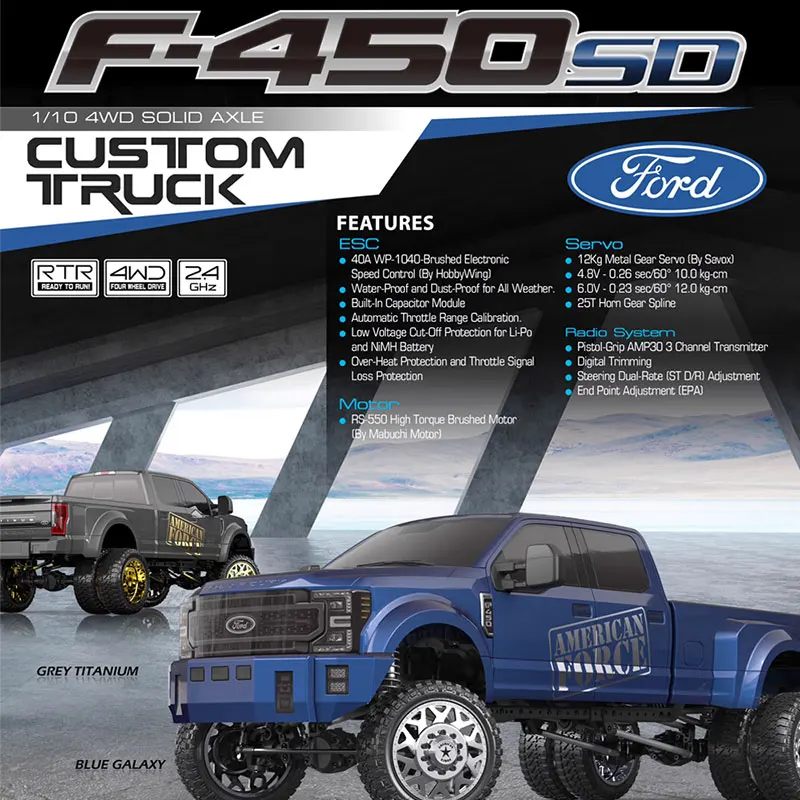 CEN Racing Simulation Ford F450 SD V2 Long-axle Rear Two-wheel 1/10 Remote Control Electric Pickup Off-road Vehicle 2