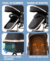 Poussette bébé 3 en 1 nouveau-né landau léger nouveau-né voiture chariot voyage landau pour nouveau-né bébé haute paysage poussette 5