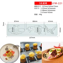 Geometric Leaves Flower Silicone Cake Lace Mold - Decorative Border Tool (23)
