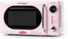 Retro Compact Countertop Microwave Oven 0.7 Cu. Ft. 700-Watts with LED Digital Display Child Lock Easy Clean I 1