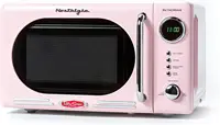 Retro Compact Countertop Microwave Oven 0.7 Cu. Ft. 700-Watts with LED Digital Display Child Lock Easy Clean I 1