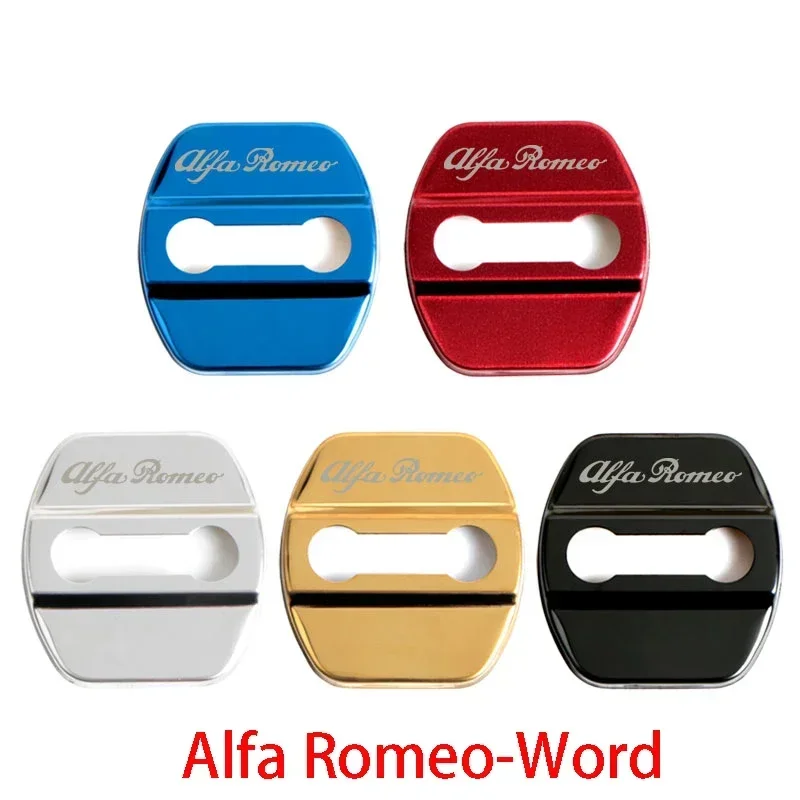 Alfa Romeo Door Lock Cover Sticker Set - Anti-Rust Protective Badges (4-Pack) Car Accessories