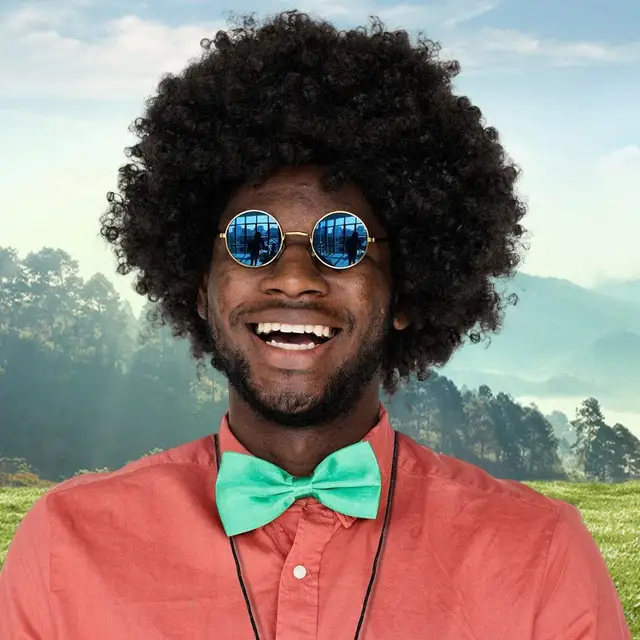 Disfraz De Los 70 Para Hombre – Set De 7 Piezas Con Camisa De Lentejuelas, Pantalón Acampanado, Peluca Y Gafas
