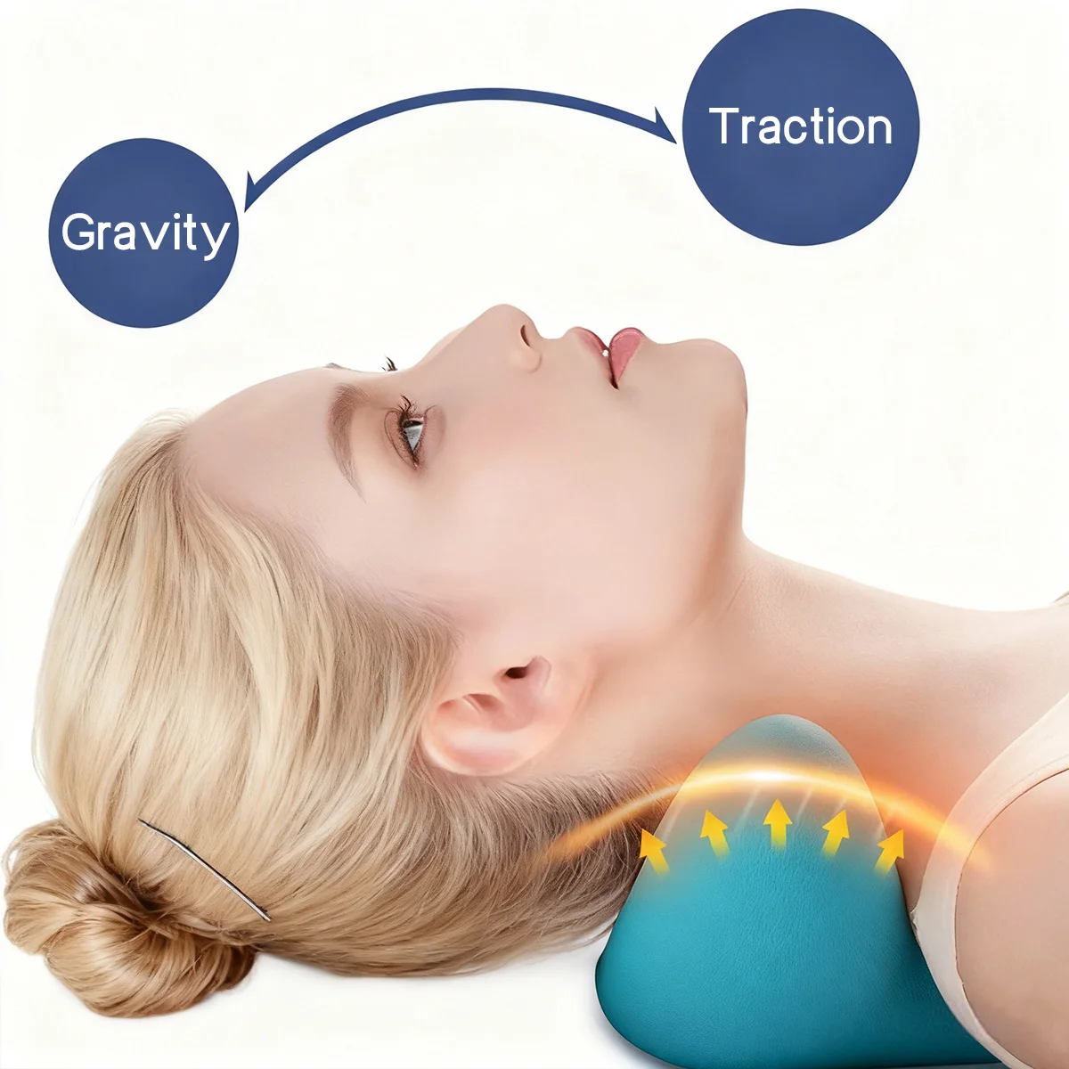 Portable Neck Massage Pillow with Gravity Acupressure Traction Design Neck Protection Sleep Aid and Cervical Spine Repair