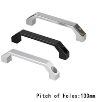 มือจับตู้อลูมิเนียมอุตสาหกรรม แบบหนา สีดำ ทรงสี่เหลี่ยม มือจับตู้ครัวอุตสาหกรรม สีดำ 6