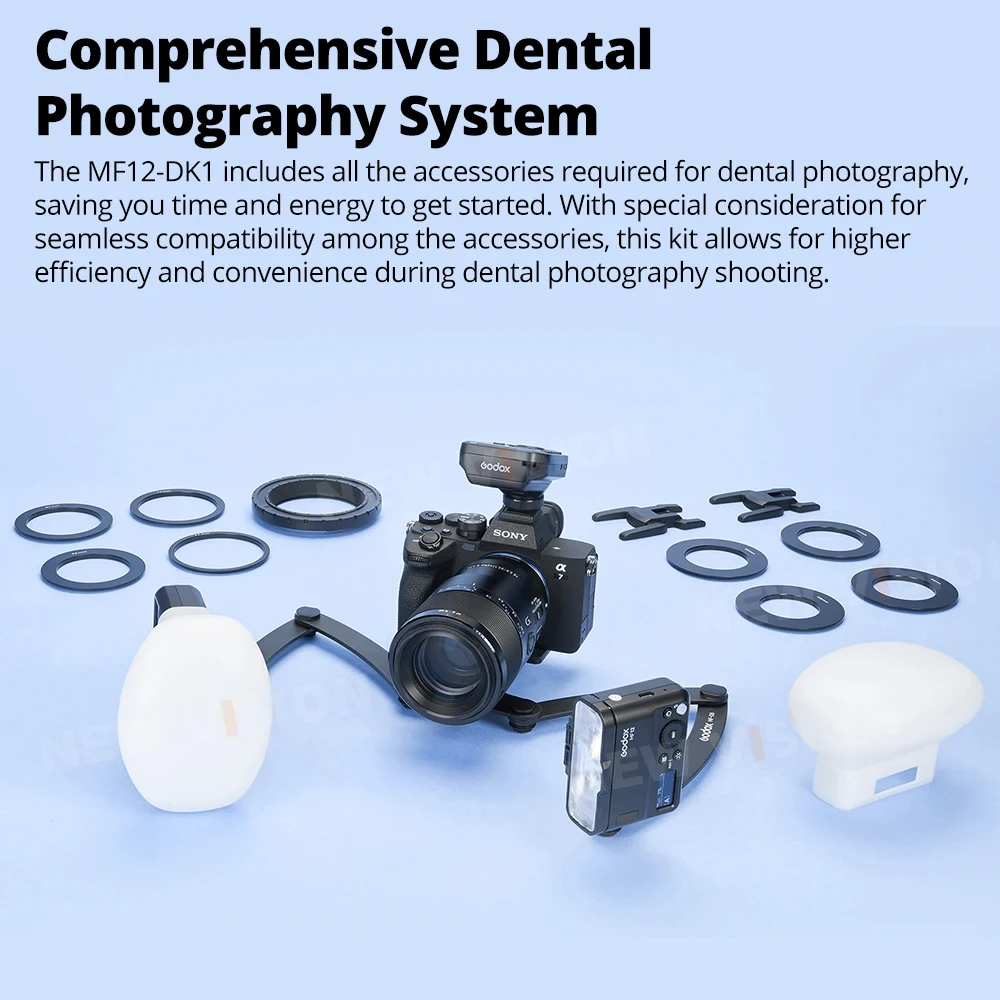 NEW Godox MF12-DK1 MF12 Dental Flash System TTL Flash 2.4 GHz Wireless Control Speedlight for Sony A6400、A74、A7R5andZV-E10