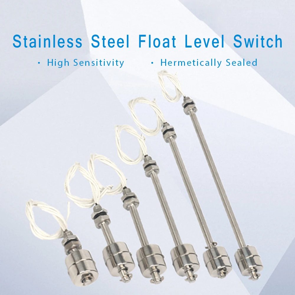 Stainless Steel Float Switch Tank Liquid Water Level Sensor Double Ball Float Switch Tank Pool Flow Sensors 10W Control Pump