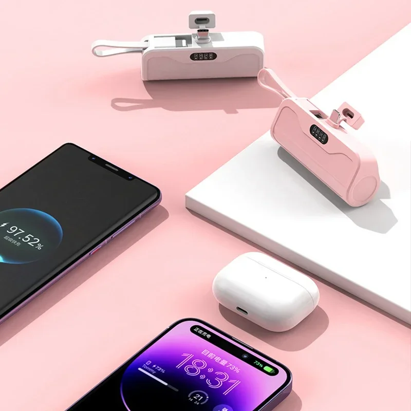 Mini power bank 20000mAh portable mobile phone charger, power bank,backup battery suitable for iPhone 11 12 13 14 Huawei Xiaomi - 2