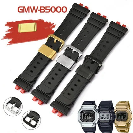 

Watch Accessories Band Refit for GMW-B5000 G-SHOCK Series Wrist Strap Silicone Rubber Waterproof Sport Bracelet Belt