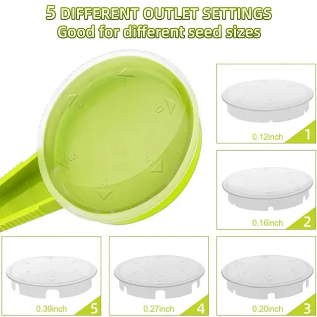 1 Állítsa Be A Professzionális Vetési Adagolót Garden Seeder 5 Fogaskerekek Állítható Ültetési Kézi Lyukú Lyukasztó Vetőgép Használata - Image 5