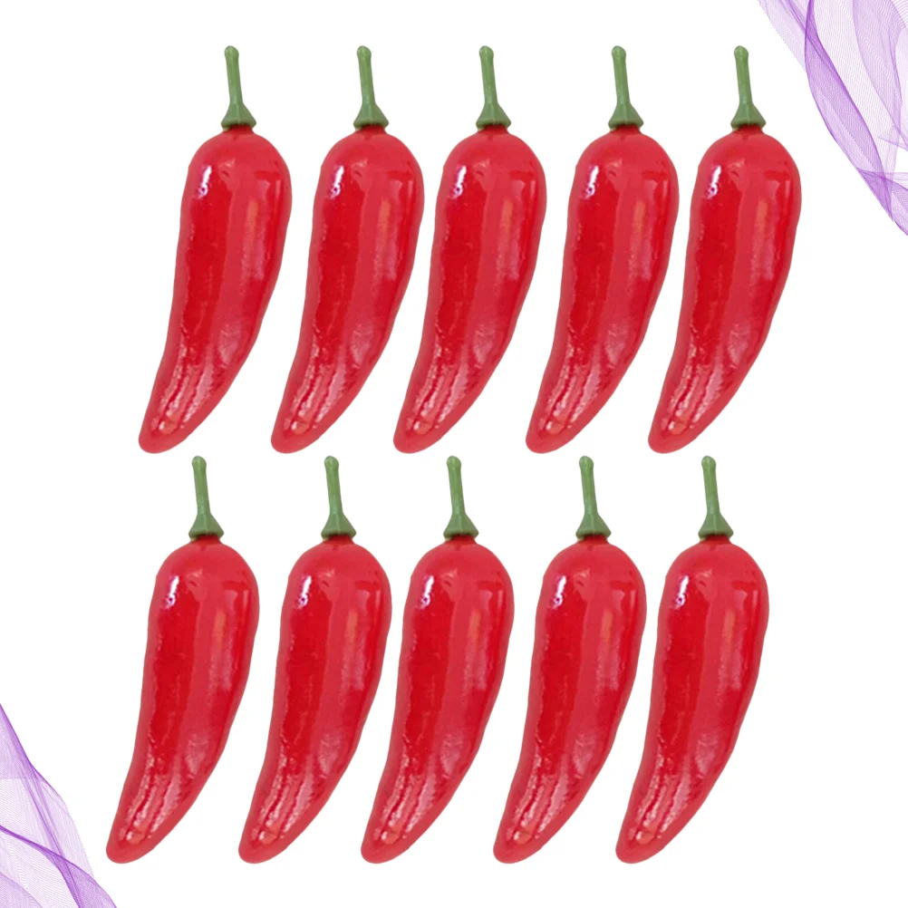 Simulation Chili Artificial Vegetable Decorative Food Model for Store Display 36Pcs