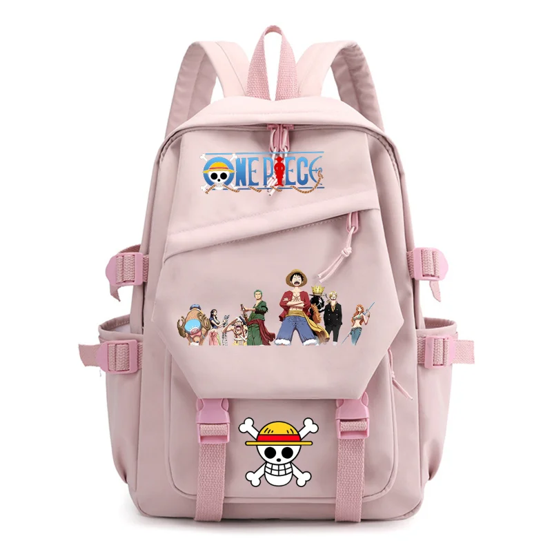 

One Piece New Cartoon Student Schoolbag Casual and Lightweight Shoulder Pad Cute Stain-Resistant Large Capacity Backpack