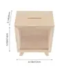 Bank Piggy Money Box Wooden Coin Saving Jar Kids Wood Savings Adults Cash Change case Gift Banks Case Tip storage boxes multiuse 6