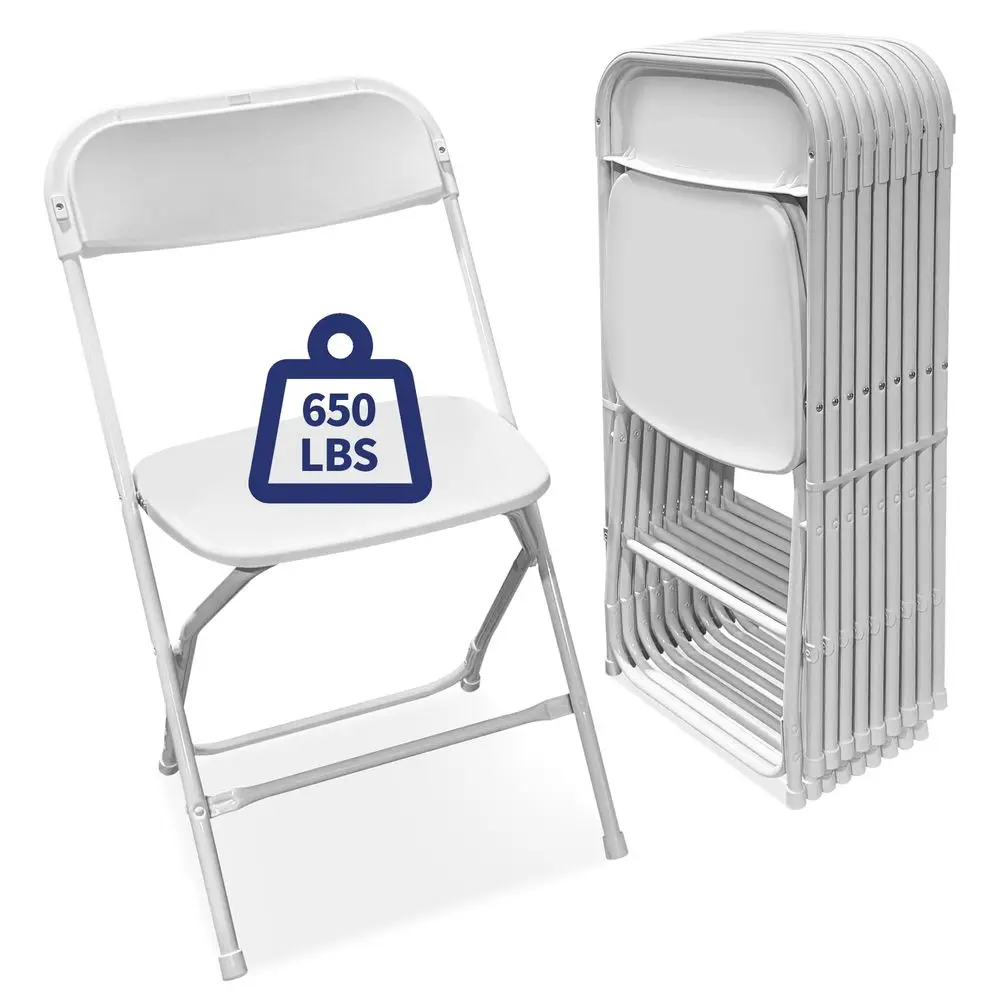 folding chairs set stacked neatly