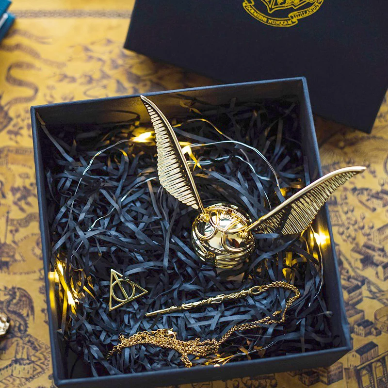 

Gold Snitch Ring Box Flying Thief Storage Box Wings Luxury Jewelry Box Storage Wedding Proposal Creative Birthday Gift Boxes