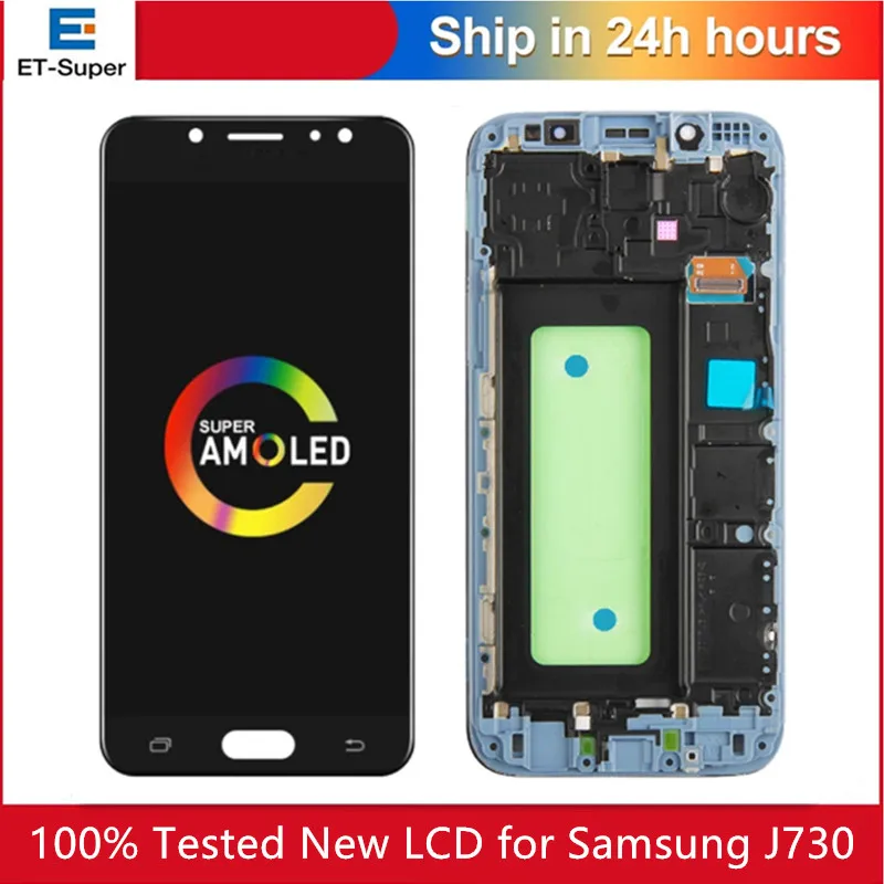 AMOLED для Samsung Galaxy J730 LCD J730F J7 Pro 2017 ЖК-дисплей сенсорный экран дигитайзер в сборе с