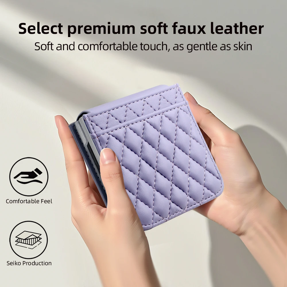 Stylish Phone Case with Card Slot, Telescopic Hinge Protection & Wrist Strap