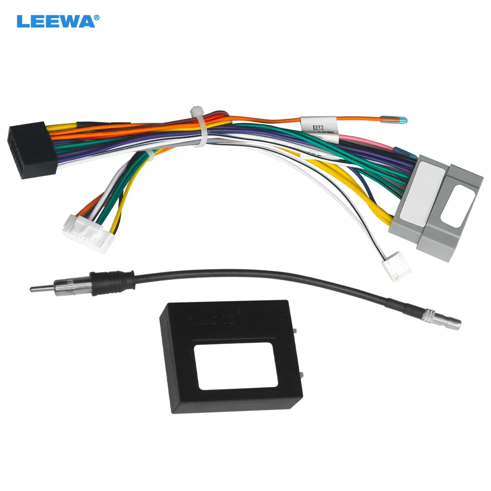 

LEEWA Car 16pin Power Cord Wiring Harness Adapter With Canbus For Chrysler 300C (04-10) Installation Head Unit #CA3296