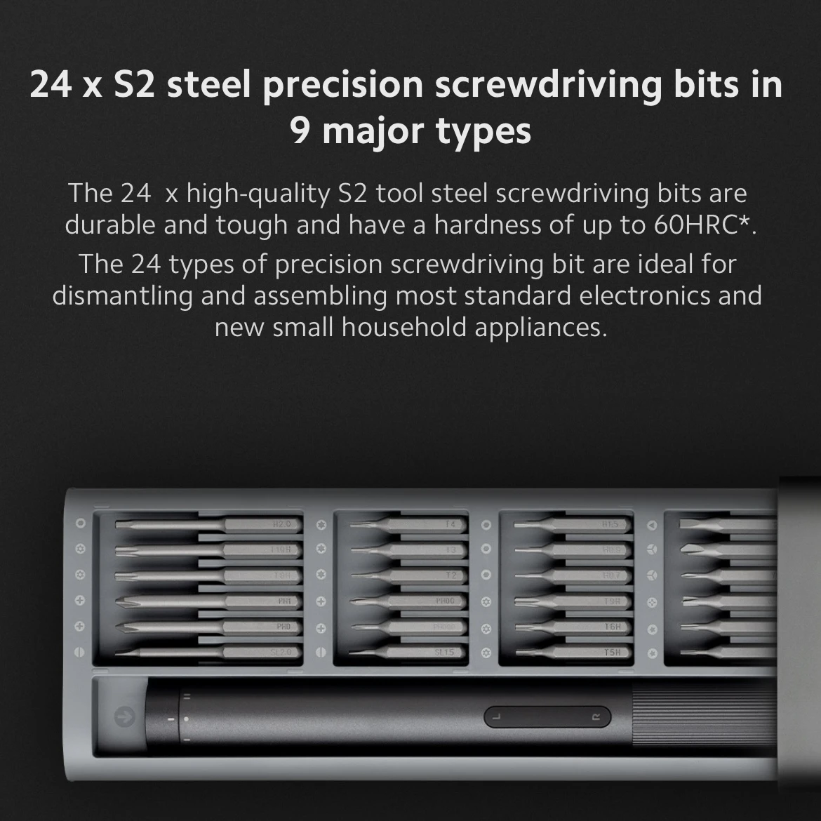 Electric Screwdriver Kit Xiaomi Mijia 2 Gear Torque Control 400 Screw 1 Type-C Rechargeable Magnetic Aluminum Case MI