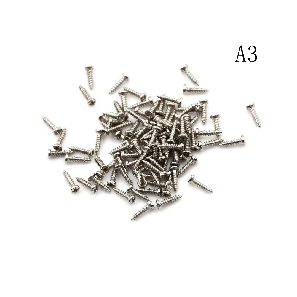 100pcs/lot Stainless Steel Self-tapping Screws  PM2.0  4mm/6mm/8mm Phillips Round Head Screws Nickel plated