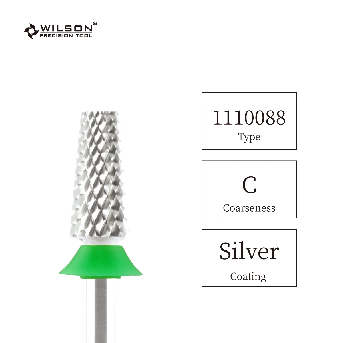 2pcs Tapered Barrel Bits Coarse (c1110088) Silver Wilson