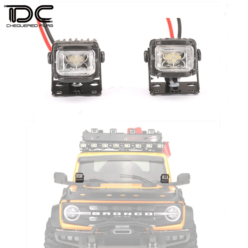 DJ 1/10 Side Lights Roof Lamp LED TRAXXAS TRX4 Bronco Crawler Axial SCX10 TRX6 Jeep Wrangler D90 Body RC Car Upgrade Parts |
