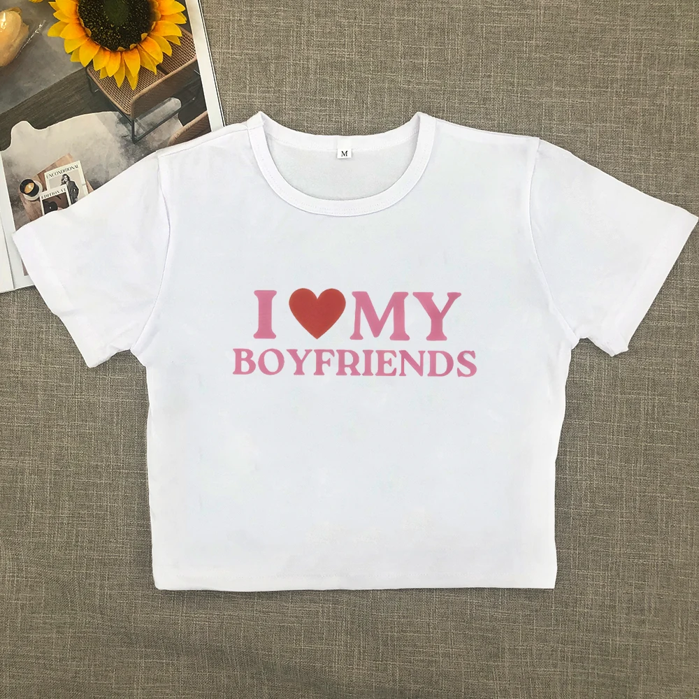 European and American style T-shirt summer new letter street trend short style women's wear