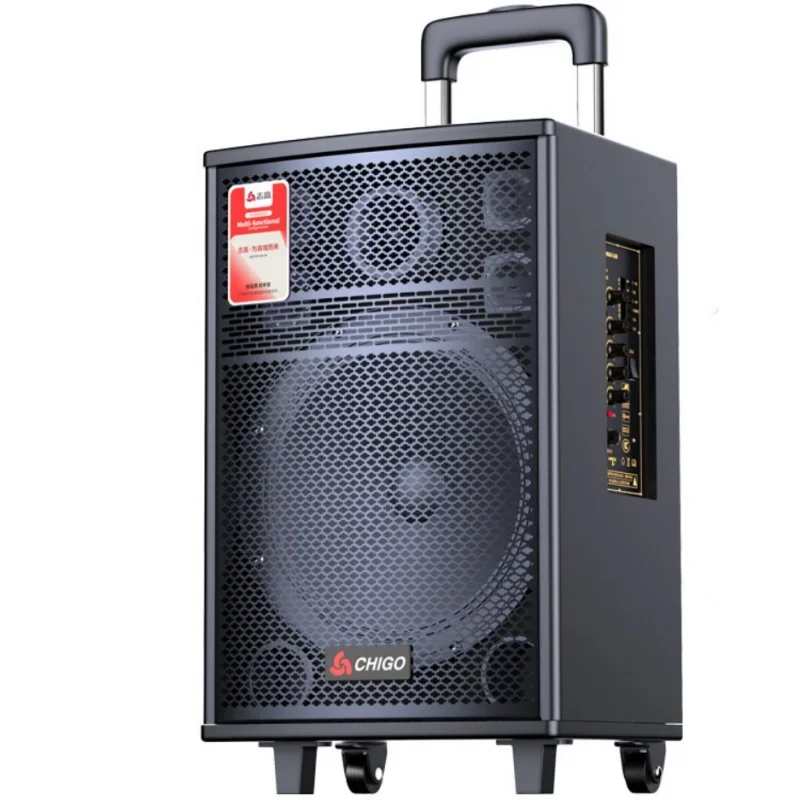 

100W High-power High Fidelity Wooden Bluetooth Speaker Trolley Box High Volume Home Theater Stereo Karaoke Strong Bass Speakers