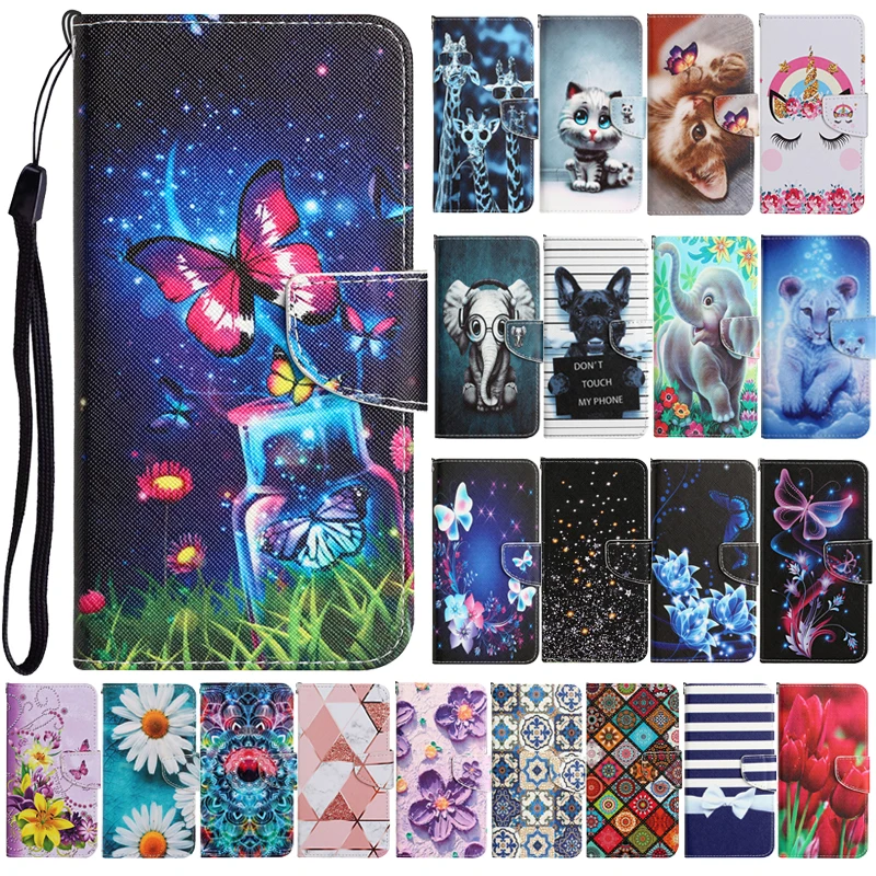 

For Samsung Galaxy A22 5G (A22s 5G) A226 Case on For Samsung A22 4G A225 A 22 Leather Cases Flip Stand Phone Cover Flower Capa