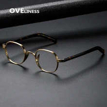 

Pure Titanium Glasses Frame for Women Vintage Round Myopia Optical Prescription Eyeglasses Frames for Men 2022 New Titan Eyewear