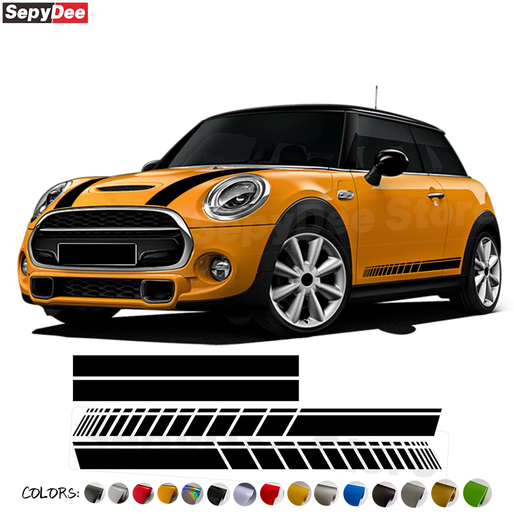 

Car Hood Bonnet Decal Door Side Stripe Kits Stickers for MINI Cooper R50 R52 R53 R56 R57 R58 R59 R61 F55 F56 F57 Car Accessories