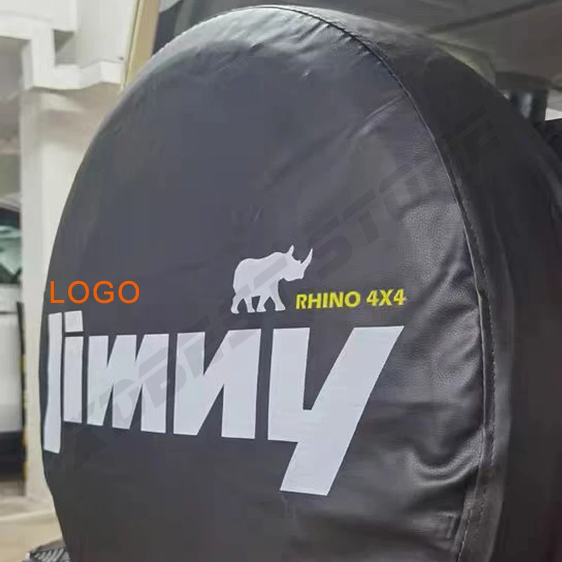 15'' Inch Car PU Leather Spare Tire Cover Case Protector Spare Wheel Bag Waterproof For Suzuki Jimny Accessories JB64 JB74 tire cover