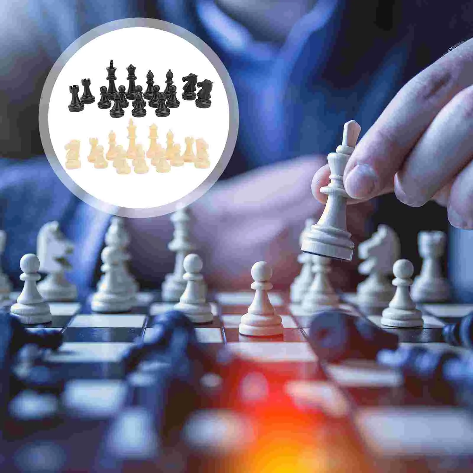 32Pcs Plastic Pieces Board Game Accessories Without Chess Board